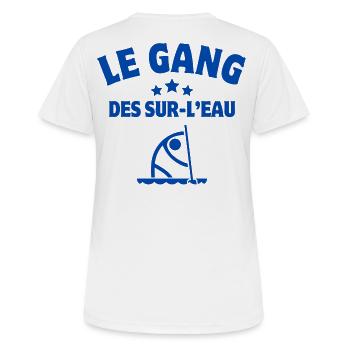 paddle, fan de paddle, pagayer - T-shirt respirant Femme - blanc - Dos - AI Model Female 172 dark (172cm)