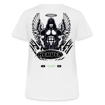 Heaven's Guardian Engel - Streetwear Graphic - Frauen T-Shirt atmungsaktiv - Weiß - Hinten - AI Model Female 172 dark (172cm)