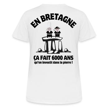 Brittany, Brittany humour, Breizh - Women's Breathable T-Shirt - white - Back - AI Model Female 172 dark (172cm)