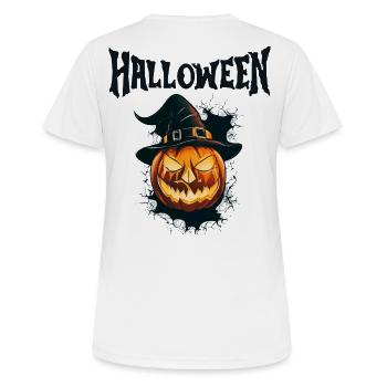 halloween, citrouille, sorcellerie, faire peur - T-shirt respirant Femme - blanc - Dos - AI Model Female 172 dark (172cm)