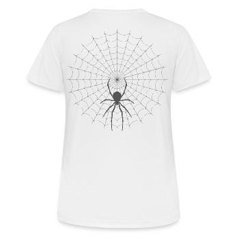 Silhouette de toile d’araignée - T-shirt respirant Femme - blanc - Dos - AI Model Female 172 dark (172cm)