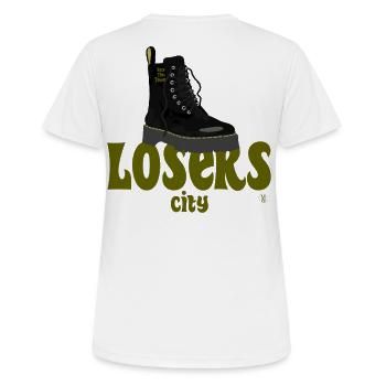 Hate this town Losers city doc edition - T-shirt respirant Femme - blanc - Dos - AI Model Female 172 dark (172cm)