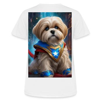 Héros Chiot Starcrest Cape - T-shirt respirant Femme - blanc - Dos - AI Model Female 172 dark (172cm)