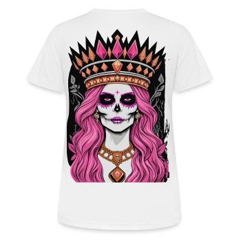 Queen of Gems - Illustration - Women's Breathable T-Shirt - white - Back - AI Model Female 172 dark (172cm)