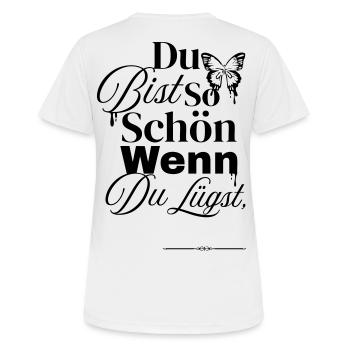 Tellement sympa quand on ment - T-shirt respirant Femme - blanc - Dos - AI Model Female 172 dark (172cm)