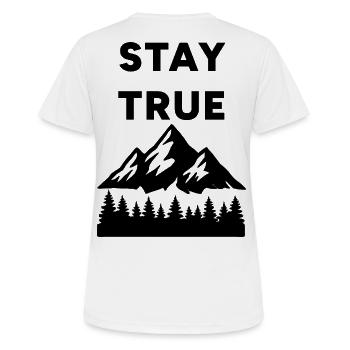 Bleib treu - Spike - Frauen T-Shirt atmungsaktiv - Weiß - Hinten - AI Model Female 172 dark (172cm)