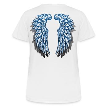 Je suis un ange - T-shirt respirant Femme - blanc - Dos - AI Model Female 172 dark (172cm)