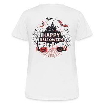 Dark Night Halloween Castle - Women's Breathable T-Shirt - white - Back - AI Model Female 172 dark (172cm)