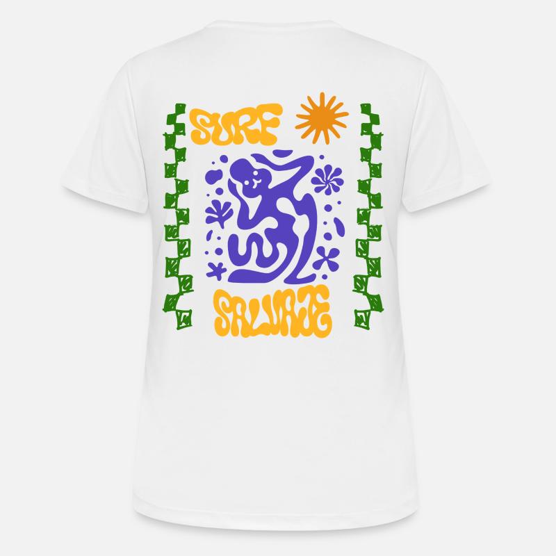 Psychedelic Surf Salvaje  - Women's Breathable T-Shirt - white