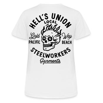 Hell's Union - Women's Breathable T-Shirt - white - Back - AI Model Female 172 dark (172cm)
