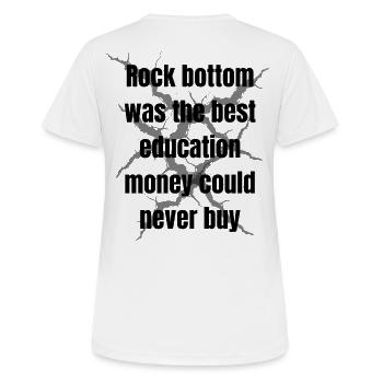 Rock bottom design - Women's Breathable T-Shirt - white - Back - AI Model Female 172 dark (172cm)