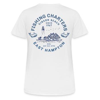 Fishing Charter East Hampton - T-shirt respirant Femme - blanc - Dos - AI Model Female 172 dark (172cm)