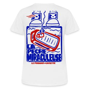 Pêche Miraculeuse Retro - Frauen T-Shirt atmungsaktiv - Weiß - Hinten - AI Model Female 172 dark (172cm)