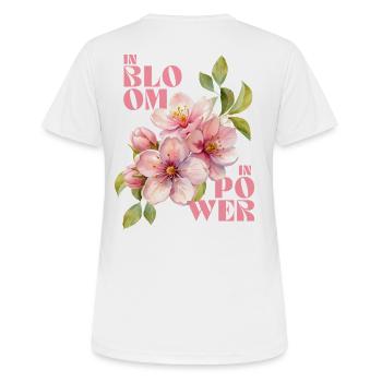 EN FLORAISON - EN PUISSANCE - T-shirt respirant Femme - blanc - Dos - AI Model Female 172 dark (172cm)