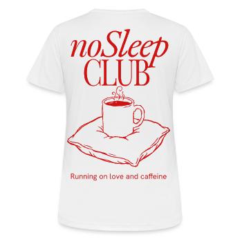 noSleep CLUB Coffee Club Illustration - Women's Breathable T-Shirt - white - Back - AI Model Female 172 dark (172cm)