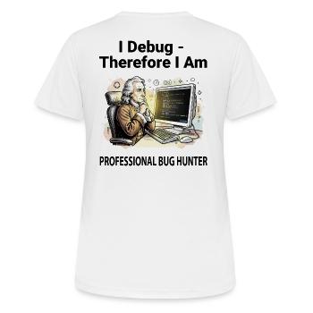 Retro Scholar sur Coding Console - fond clair - T-shirt respirant Femme - blanc - Dos - AI Model Female 172 dark (172cm)