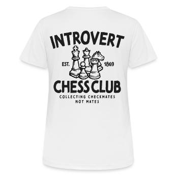 Stratégie d’échec et mat pour les Introvertis - T-shirt respirant Femme - blanc - Dos - AI Model Female 172 dark (172cm)