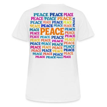 Paix - T-shirt respirant Femme - blanc - Dos - AI Model Female 172 dark (172cm)