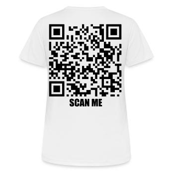 Message de citation – Embrasse-moi - T-shirt respirant Femme - blanc - Dos - AI Model Female 172 dark (172cm)