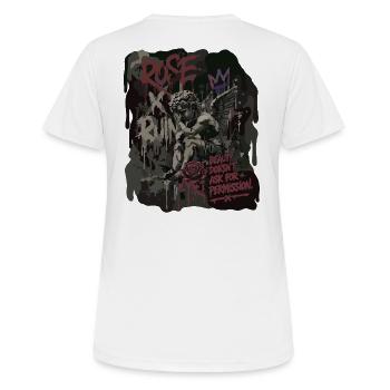 Rose x Ruin - Saint Brisé - T-shirt respirant Femme - blanc - Dos - AI Model Female 172 dark (172cm)