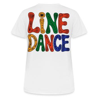 Ambiances de danse en ligne - T-shirt respirant Femme - blanc - Dos - AI Model Female 172 dark (172cm)