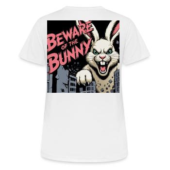 Beware of the Bunny - Women's Breathable T-Shirt - white - Back - AI Model Female 172 dark (172cm)