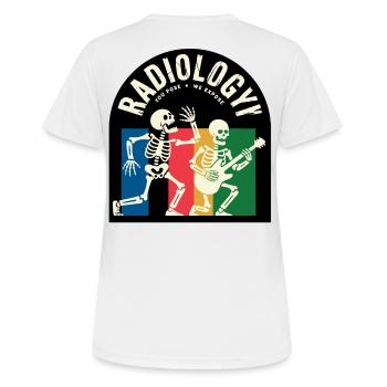 Motif radiologique des squelettes aux rayons X - T-shirt respirant Femme - blanc - Dos - AI Model Female 172 dark (172cm)