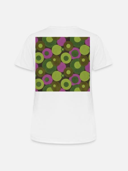 60s-70s-pop-art-circles-pattern - Women's Breathable T-Shirt - white