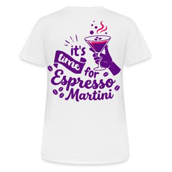 C’est l’heure du martini espresso - T-shirt respirant Femme - blanc - Dos - AI Model Female 172 dark (172cm)