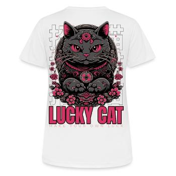 Le Chat du Destin - T-shirt respirant Femme - blanc - Dos - AI Model Female 172 dark (172cm)