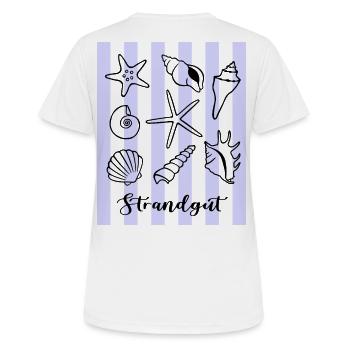Strandgut Muscheln Seesterne und Krebs - Frauen T-Shirt atmungsaktiv - Weiß - Hinten - AI Model Female 172 dark (172cm)
