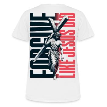Forgive Like Jesus Did - Women's Breathable T-Shirt - white - Back - AI Model Female 172 dark (172cm)