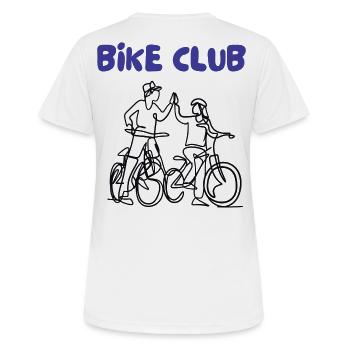 Bike Club Line Drawing - Women's Breathable T-Shirt - white - Back - AI Model Female 172 dark (172cm)