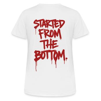 Started From Below Graffiti - Women's Breathable T-Shirt - white - Back - AI Model Female 172 dark (172cm)