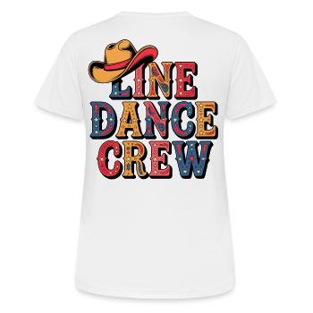 Line Dance Crew - Women's Breathable T-Shirt - white - Back - AI Model Female 172 dark (172cm)