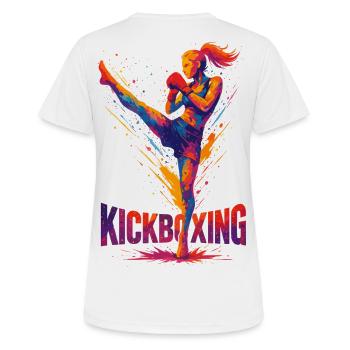 Kickboxer Graphic Design : Brute & Strong - T-shirt respirant Femme - blanc - Dos - AI Model Female 172 dark (172cm)