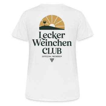 Wine Delicious Wine Club Amateurs de vin Vin rouge - T-shirt respirant Femme - blanc - Dos - AI Model Female 172 dark (172cm)
