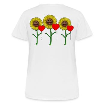 Congratulations birthday gift flower - Women's Breathable T-Shirt - white - Back - AI Model Female 172 dark (172cm)