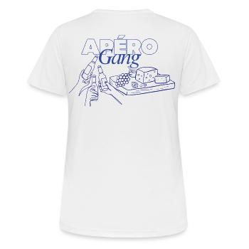 Bière en apéritif - T-shirt respirant Femme - blanc - Dos - AI Model Female 172 dark (172cm)
