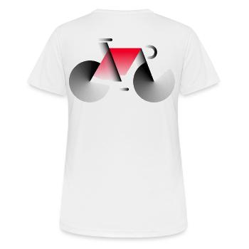 Cycling Roadbike - Frauen T-Shirt atmungsaktiv - Weiß - Hinten - AI Model Female 172 dark (172cm)