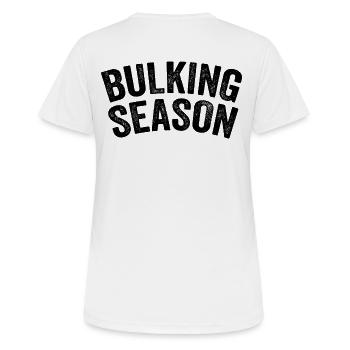Bulking Season - Women's Breathable T-Shirt - white - Back - AI Model Female 172 dark (172cm)