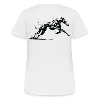 Galgo Ink 01 - Women's Breathable T-Shirt - white - Back - AI Model Female 172 dark (172cm)