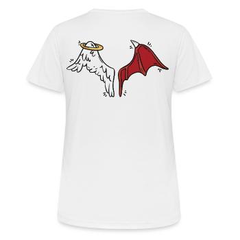 Anges & Démons - T-shirt respirant Femme - blanc - Dos - AI Model Female 172 dark (172cm)