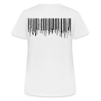 Barcode - Black - Women's Breathable T-Shirt - white - Back - AI Model Female 172 dark (172cm)