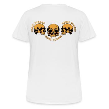 Trois Crânes – Trio Crâne - T-shirt respirant Femme - blanc - Dos - AI Model Female 172 dark (172cm)