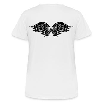 Engelsflügel, Flügel, Christkind, Weihnachten. - Frauen T-Shirt atmungsaktiv - Weiß - Hinten - AI Model Female 172 dark (172cm)