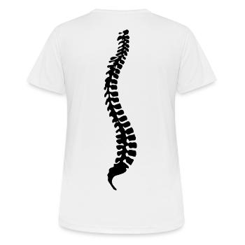 spinal column - Women's Breathable T-Shirt - white - Back - AI Model Female 172 dark (172cm)