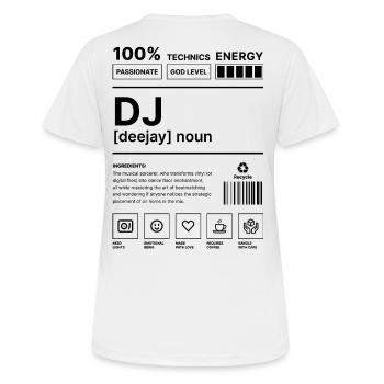 Deejay Vibes Black - Women's Breathable T-Shirt - white - Back - AI Model Female 172 dark (172cm)