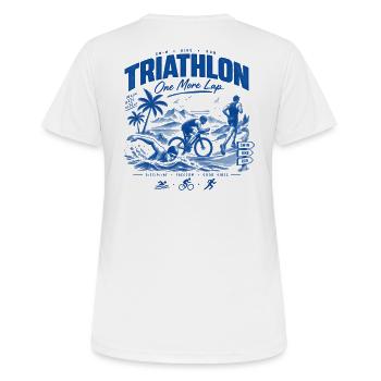 Triathlon one more lap - Women's Breathable T-Shirt - white - Back - AI Model Female 172 dark (172cm)