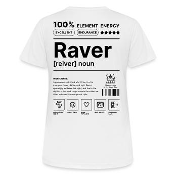 Mode de vie raver - T-shirt respirant Femme - blanc - Dos - AI Model Female 172 dark (172cm)